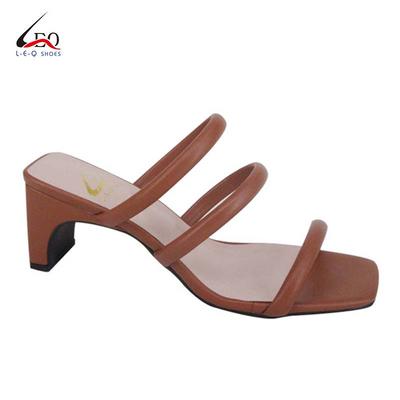 Ladies Casual Slippers New Fashion Of Conjoined Heel Women's Slippers 6cm Height Heel Slippers Fashion Lady's Sandal Slipper  Middle Heel Hot Selling Shoes With Factory Prices For Women