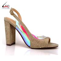 China Lady Shoes TPU Transparent Classic Sexy High Heel Sandals