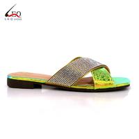 Snake Material And Diomands Flat Slipper Shoes For Girls And Ladies Shoes